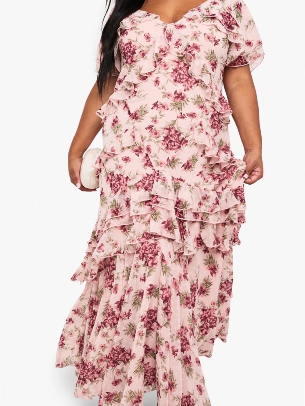 Ruffled Floral Dress